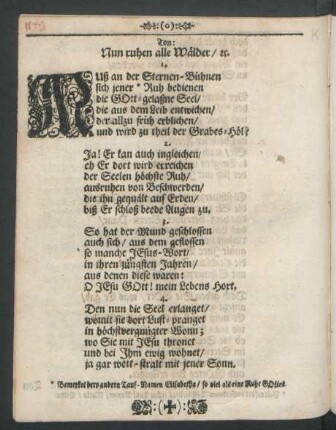 Ton: Nun ruhen alle Wälder/ [et]c.