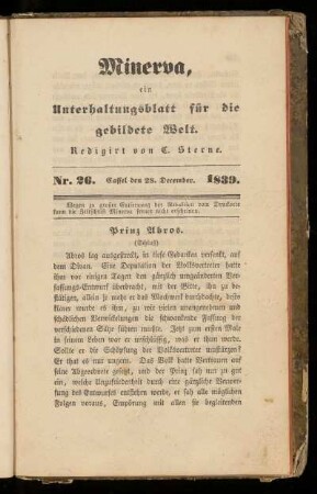 Minerva, Nr. 26, 28. December 1839