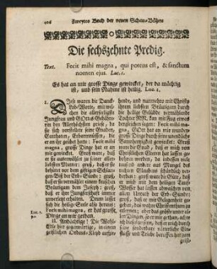 406-432, Sechszehnte - neunzehnte Predig