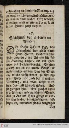 47. Gleichniß der Arbeiter im Weinberg