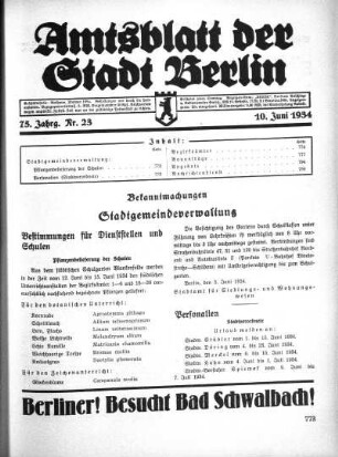 1934,23: Nr. 23, 10. Juni 1934