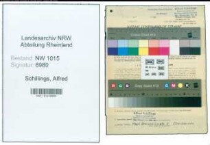Entnazifizierung Alfred Schillings , geb. 26.12.1902 (Mechaniker)