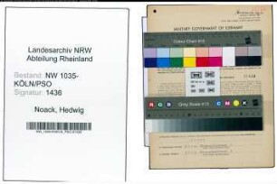 Entnazifizierung Hedwig Noack , geb. 11.12.1908 (Kontoristin)