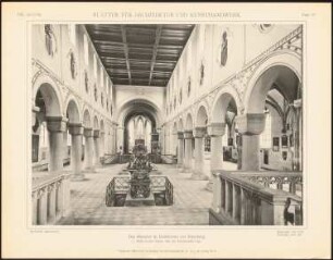 Münster, Heilsbronn: Innenansicht Ritterkapelle (aus: Blätter für Architektur und Kunsthandwerk, 21. Jg., 1908, Tafel 97)