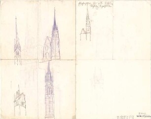 Schmidt, Heinrich von; München; St. Maximilian - Ansichten, Teilansicht, Perspektive