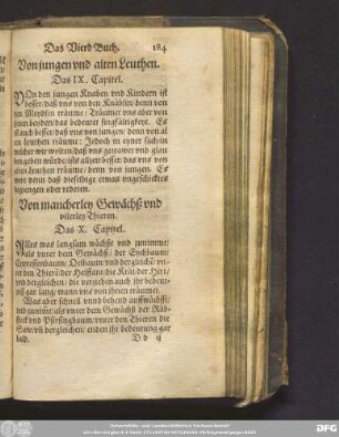 Von mancherley Gewächß und vilerley Thieren. Das X. Capitel.