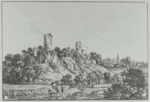 Ansicht von Kohren, Illustration aus "70 malerische An- Aussichten der Umgebung von Dresden"