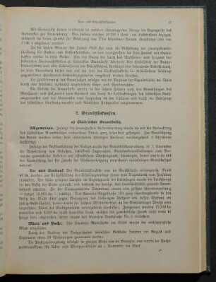 a) Städtischer Grundbesitz.