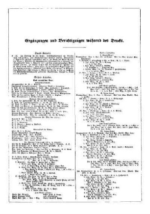 Ergänzungen und Berichtigungen während des Drucks