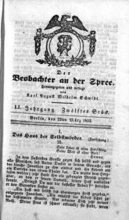 12. Stueck, 22. Maerz 1852