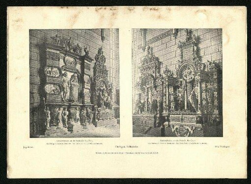 Öhringen, Stiftskirche. Grabdenkmäler. Innenansichten.