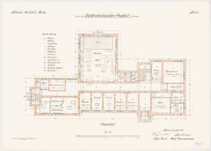 Elektrotechnisches Institut der Technischen Hochschule Breslau: Grundriss Erdgeschoss 1:100