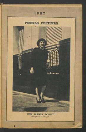 Hebe Blanca Doretti (empleada nacional) - [Fotografía] : Pebetas porteñas