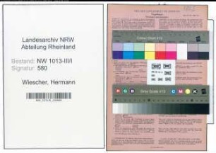 Entnazifizierung Hermann Wiescher , geb. 06.06.1886 (Angestellter)