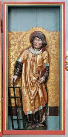 Kreuzigungsgruppe, Lebensbaum — Apostelaltar — Heiliger Laurentius