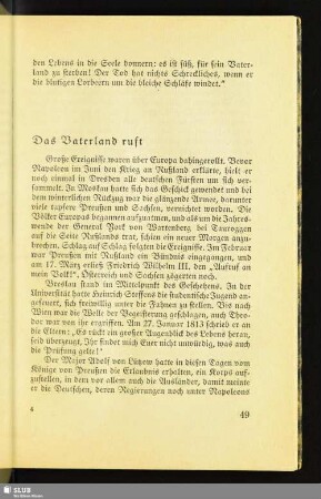 Das Vaterland ruft