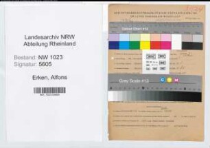Entnazifizierung Alfons Erken , geb. 21.12.1904 (Kaufm.Angest.)