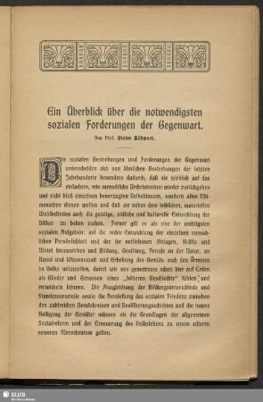 Ein Überblick über die notwendigsten sozialen Forderungen der Gegenwart