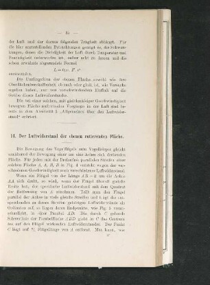 14. Der Luftwiderstand der ebenen rotierenden Fläche
