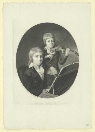 Doppelbildnis der Brüder Johann Peter Pixis und Friedrich Wilhelm Pixis
