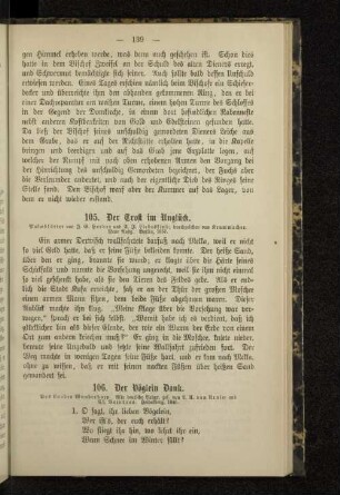 105. Der Trost im Unglück.
