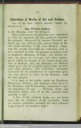 Collections of Works of Art and Science