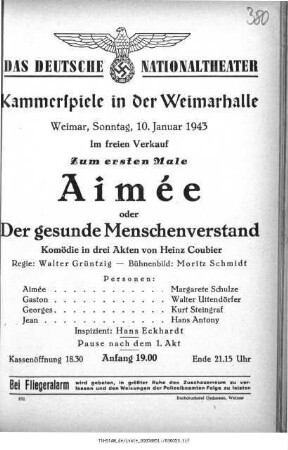 Aimée oder Der gesunde Menschenverstand