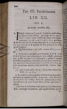 Pars III. Pandectarum. Lib. XII