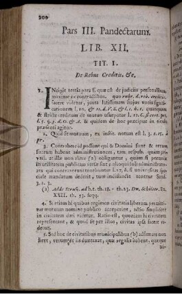Pars III. Pandectarum. Lib. XII