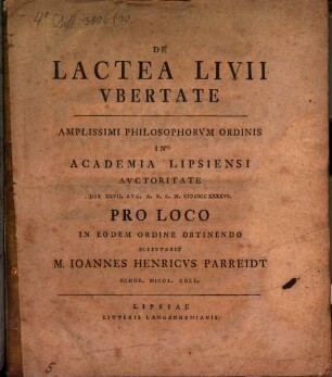 De lactea Livii ubertate