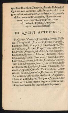Ex Quibus Autoribus.