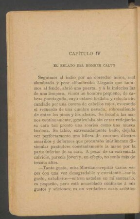Capítulo IV - El relato del hombre calvo