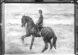 Reiter in Uniform am Meer