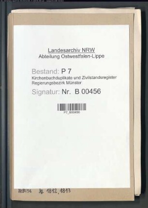 Belegakten zum Heiratsregister der Mairie Dingden (H 1812-1813)