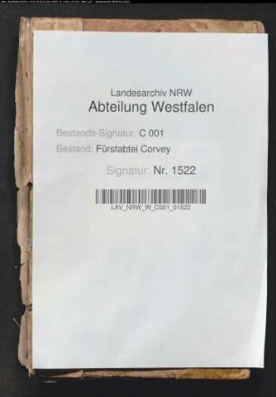 Alphabetisches Verzeichnis der Vasallen und Lehngüter (mit Index) mit Nachträgen (aus der Bibliothek Dr. Joseph Gehrken)