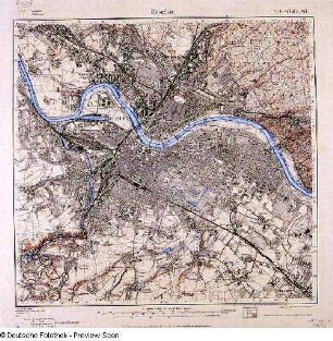 Topographische Karte Dresden, Ausgabe 1926. N° 66 [4948] (1:25 000)