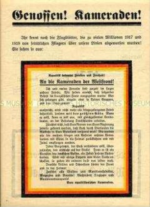 Wahlpropaganda der DNVP mit antirepublikanischer Ausrichtung