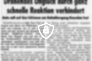 Drohendes Unglück durch ganz schnelle Reaktion verhindert