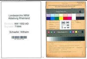 Entnazifizierung Wilhelm Schaefer, geb. 16.04.1895 ()