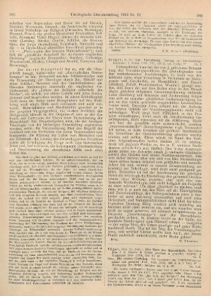 382-383 [Rezension] Tögel, Hermann, Die ersten Christen. Die Geschichte des Urchristentums geschaut und gestaltet