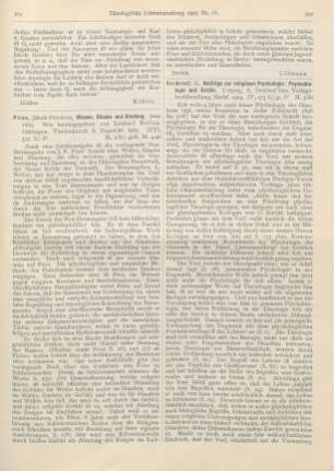 502-504 [Rezension] Vorbrodt, Gustav, Beiträge zur religiösen Psychologie: Psychobiologie und Gefühl