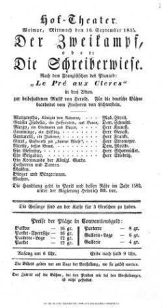 Der Zweikampf, oder: Die Schreiberwiese