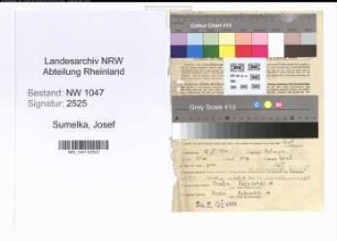 Entnazifizierung Josef Sumelka , geb. 12.10.1904 (Lehrer)