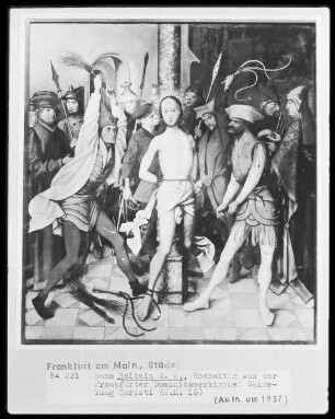Teile vom Hochaltar der Frankfurter Dominikanerkirche — Geißelung und Grablegung Christi