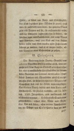III. Solothurn.