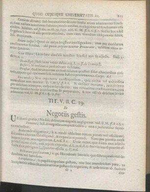 Tit. V. II. C. 19. De Negotiis gestis.