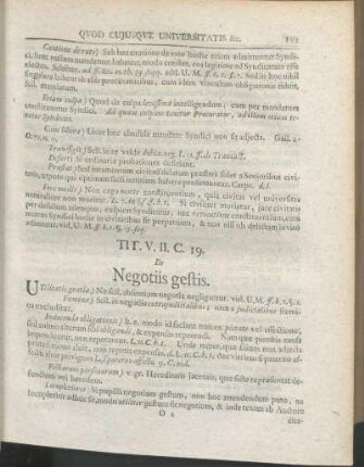 Tit. V. II. C. 19. De Negotiis gestis.