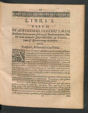 Pars II. De Actionibus Cerebri Laesis, Sensuum Internorum scilicet ...