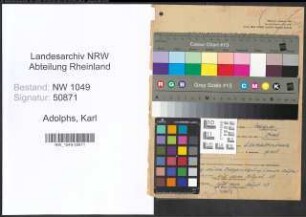 Entnazifizierung Karl Adolphs , geb. 17.11.1895 (Werkzeugmacher)