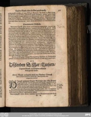 XIII. Tischreden D. Mar: Luthers/ Das der Glaube an Christum allein für Gott gerecht macht.